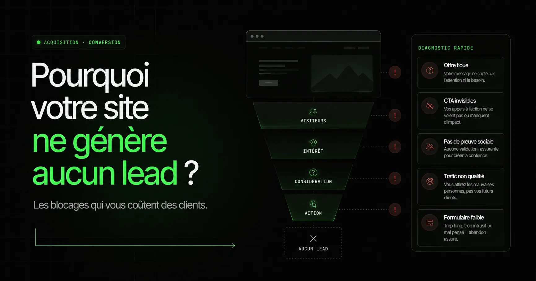 Votre site web ne génère aucun lead : les 7 raisons les plus courantes